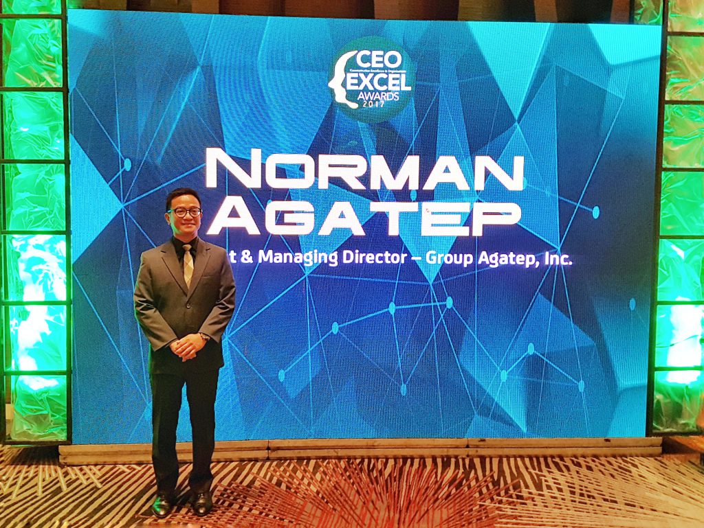 Grupo Agatep President and Managing Director, Norman Agatep is one of this year's recipients of the IABC CEO Excel Awards. He is being recognized for his contributions in the field of marketing communication.